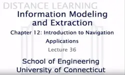 Information Modeling and Extraction Chapter 12 Lecture 36