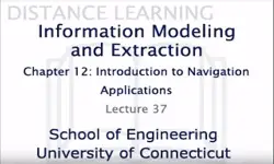 Information Modeling and Extraction Chapter 12 Lecture 37