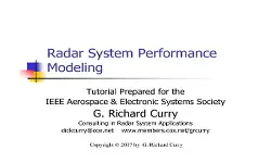 Radar System Performance Modeling Part 1 Slides