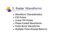 Radar System Performance Modeling Part 3 Slides