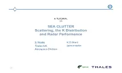 A Tutorial on Sea Clutter Scattering, the K Distribution and Radar Performance Slides