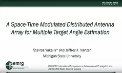 A Space-Time Modulated Distributed Antenna Array for Multiple Target Angle Estimation Video