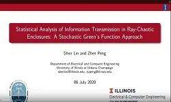 Statistical Analysis of Information Transmission in Ray-Chaotic Enclosures: A Stochastic Green''s Function Approach Video