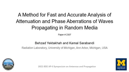 A Method for Fast and Accurate Analysis of Attenuation and Phase Aberrations of Waves Propagating in Random Media