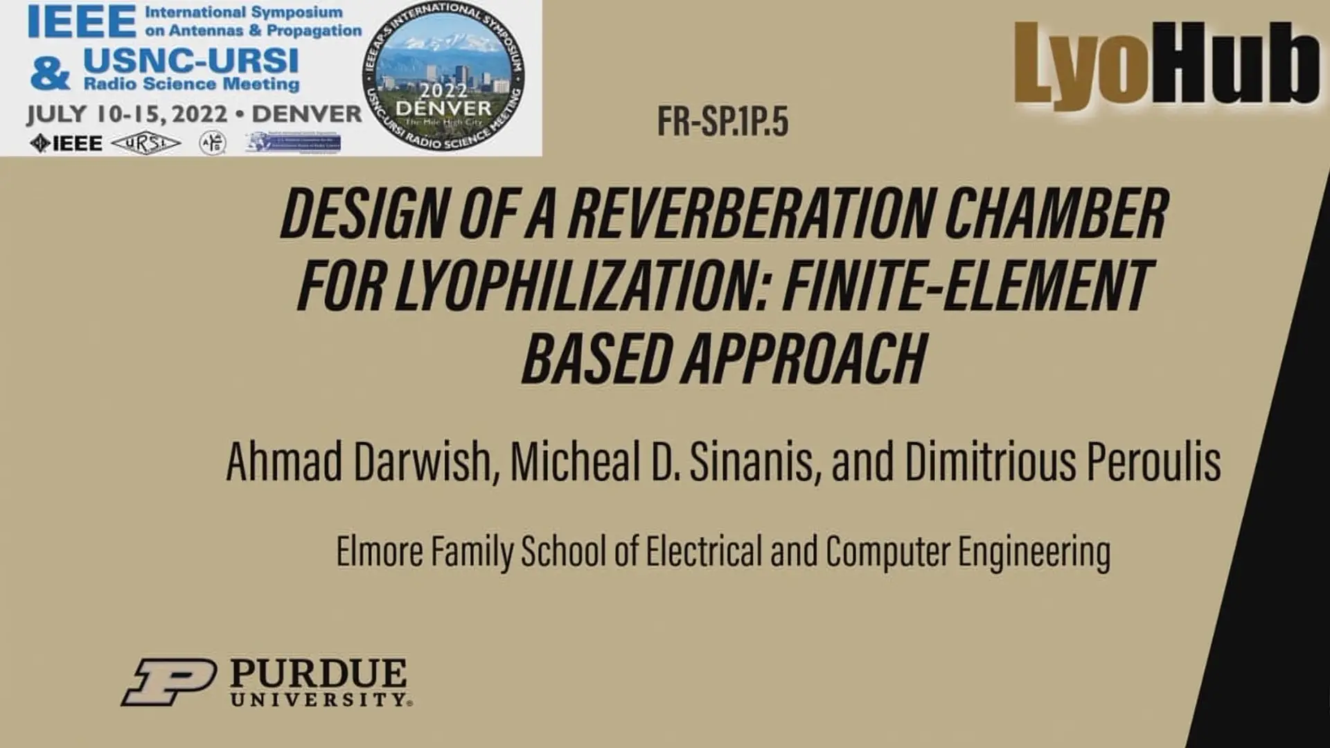 Design of a Reverberation Chamber for lyophilization- Finite-Element Based Approach