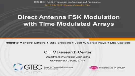 Direct Antenna FSK Modulation with Time Modulated Arrays