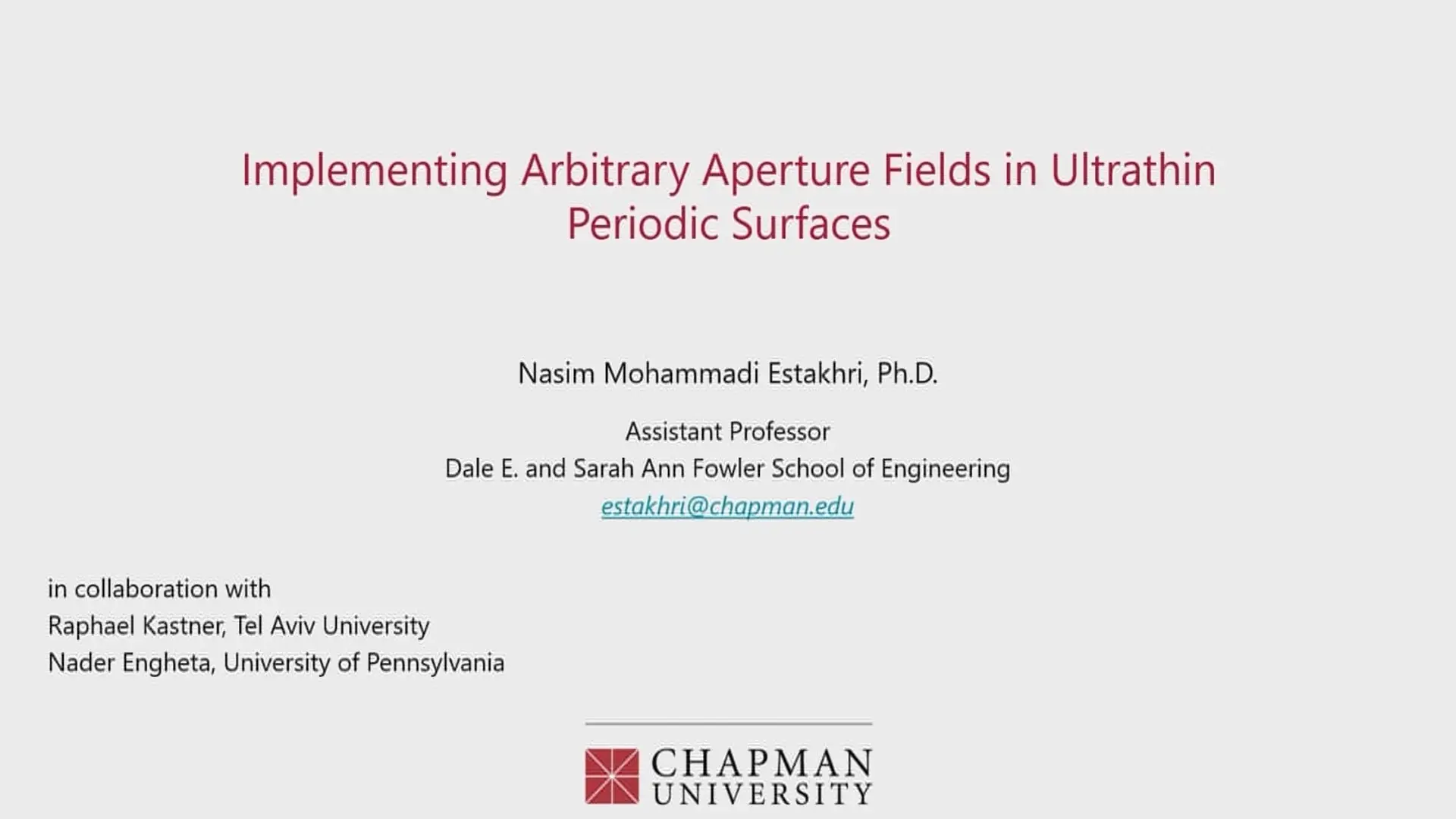 Implementing Arbitrary Aperture Fields in Ultrathin Periodic Structures