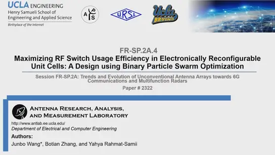 Maximizing RF Switch Usage Efficiency in Electronically Reconfigurable Unit Cells- A Design using Binary Particle Swarm Optimization