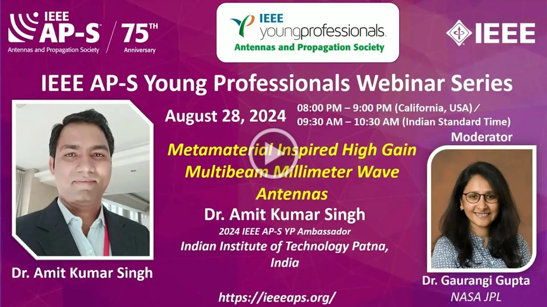 IEEE APS Young Professional Webinar- Dr. Amit Kumar Singh