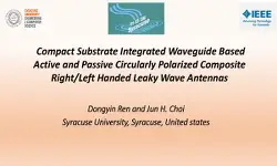 Compact Substrate Integrated Waveguide Based Active and Passive Circularly Polarized Composite Right Left Handed Leaky Wave Antennas