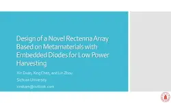 Design of a Novel RectennaArray Based on Metamaterials with Embedded Diodes for Low Power Harvesting