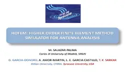 HOFEM Higher Order Finite Element Method Simulator For Antenna Analysis