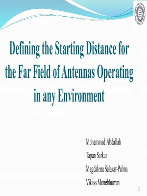 Defining the Starting Distance for the Far Field of Antennas Operating in any Environment