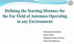 Defining the Starting Distance for the Far Field of Antennas Operating in any Environment