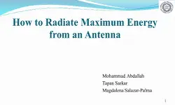 How to Radiate Maximum Energy from an Antenna