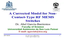 A Corrected Model for Non Contact Type RF MEMS Switches