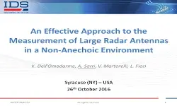 An Effective Approach to the Measurement of Large Radar Antennas in a Non Anechoic Environment
