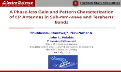 A Phase less Gain and Pattern Characterization of CP Antennas in Sub mm wave and Terahertz Bands