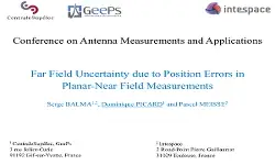 Far Field Uncertainty due to Position Errors in Planar Near Field Measurements