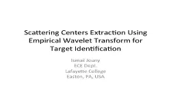 Scattering Centers Extracion Using Empirical Wavelet Transform for Target Idenification
