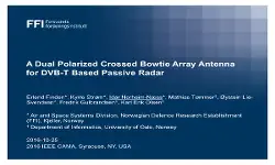 A Dual Polarized Crossed Bowtie Array Antenna for DVB T Based Passive Radar