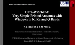 Ultra Wideband Very Simple Printed Antennas with Windows in K, Ka and Q Bands