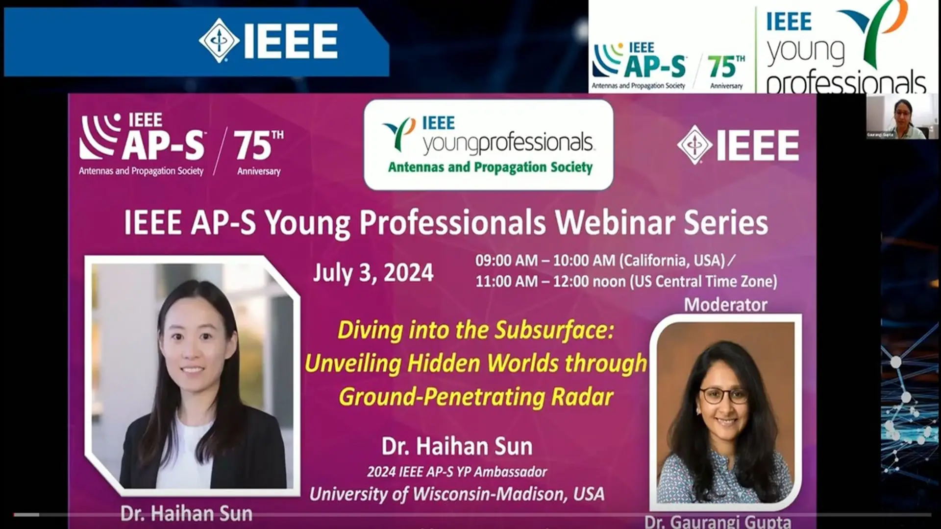 IEEE APS Young Professional Webinar- Dr. Haihan Sun