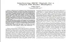 Interleaving IBOC Signals for a Digital HD Radio Multiplex Paper