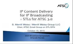 IP Content Delivery for IP Broadcasting – STLs for ATSC 3.0 Slides