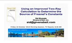 Using an Improved Two Using an Improved Two-Ray Calculation to Determine the Source of Fresnel’s Constants Slides