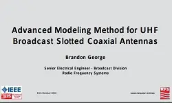 Advanced Modeling Method for UHF Broadcast Slotted Coaxial Antennas Slides