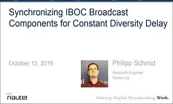 Synchronizing IBOC Broadcast Components for Constant Diversity Delay Slides