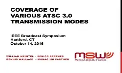 Coverage of Various ATSC 3.0 Transmission Modes Slides