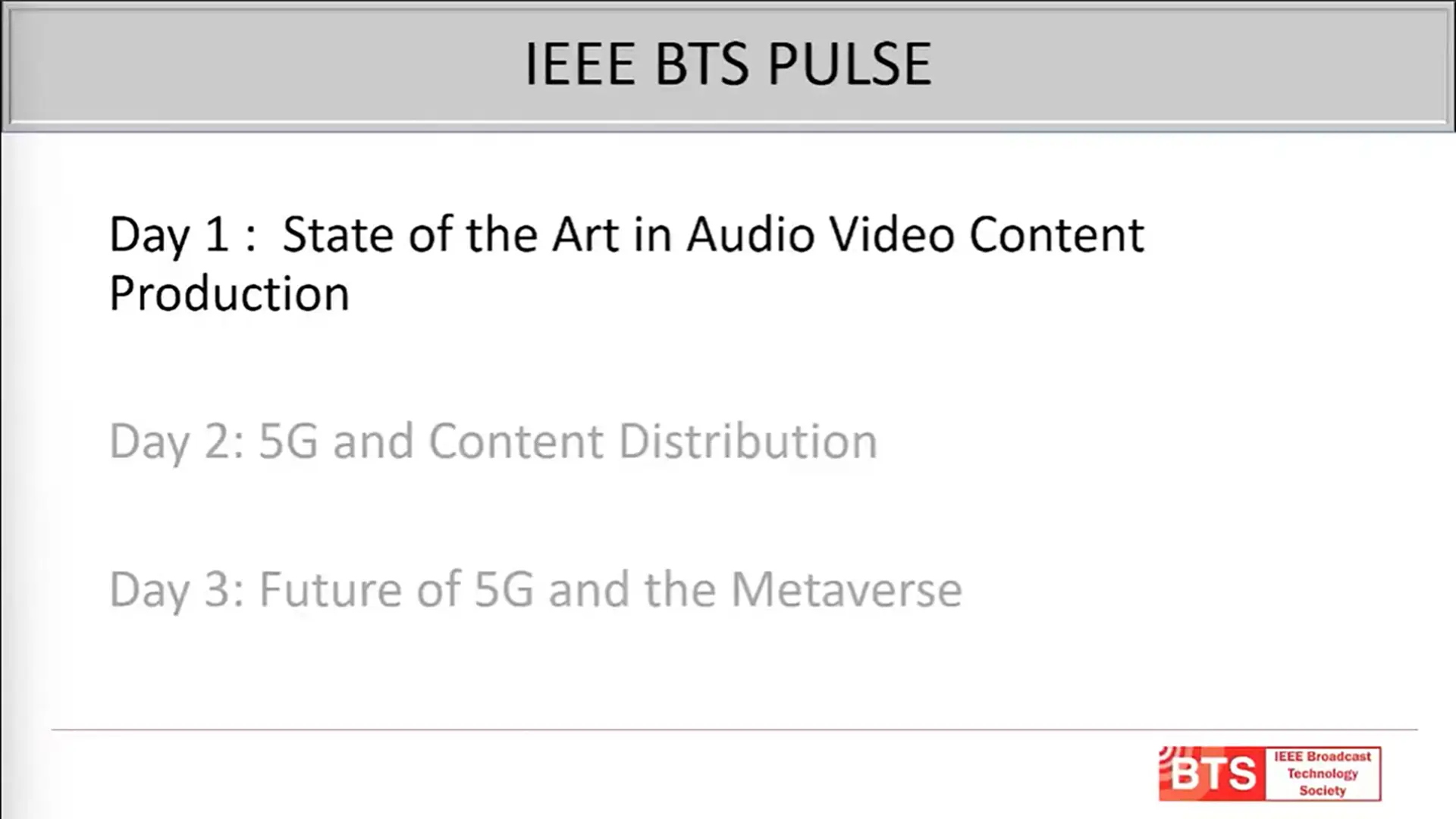 Pulse July 2022-Day1 State of the Art in Audio Video Content Production (Video)