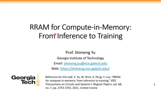 RRAM for Compute-in-Memory: From Inference to Training