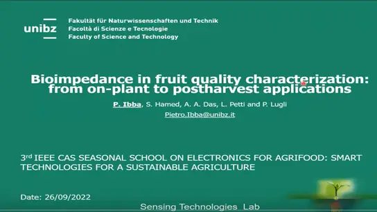 Bioimpedance in fruit quality characterization: from on-plant to postharvest applications