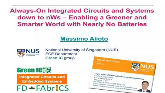 Always-On Integrated Circuits and Systems down to nWs – Enabling a Greener and Smarter World with Nearly No Batteries