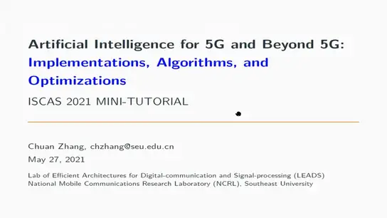 Artificial Intelligence for 5G and Beyond 5G: Implementations, Algorithms, and Optimizations