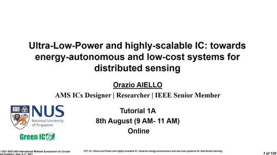 Ultra-Low-Power and highly-scalable IC: towards energy-autonomous and low-cost systems for distributed sensing