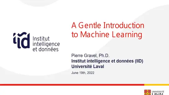 A Gentle Introduction to Machine Learning