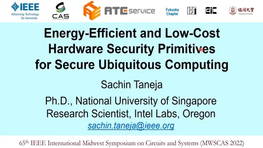 Energy-Efficient and Low-Cost Hardware Security Primitives for Secure Ubiquitous Computing