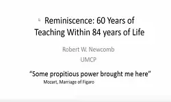Reminiscence: 60 Years of Teaching Within 84 Years of Life