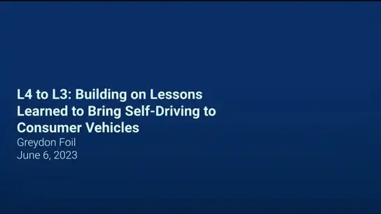 L4 to L3: Building on Lessons Learned to Bring Self-Driving to Consumer Vehicles