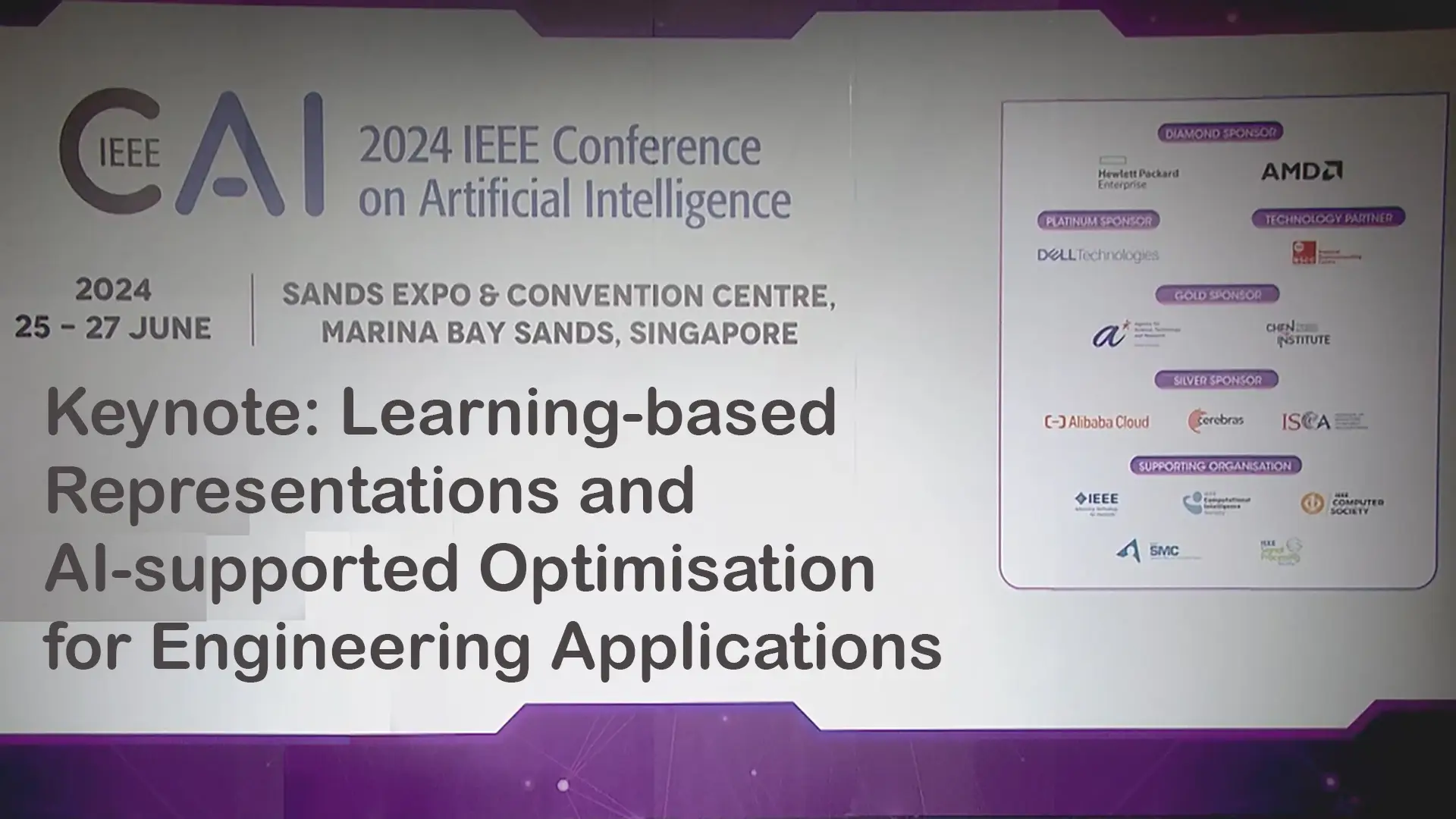 Keynote: Learning-based Representations and AI-supported Optimisation for Engineering Applications