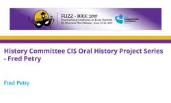 History Committee CIS Oral History Project Series - Fred Petry