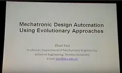 Zhun Fan - Mechatronic Design Automation Using Evolutionary Approaches