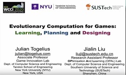 Tutorial: Evolutionary computation for Games: Learning, Planning and Designing