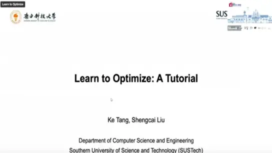 Tutorial - Learn to Optimize