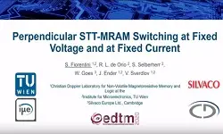 Perpendicular STT-MRAM Switching at Fixed Voltage and at Fixed Current