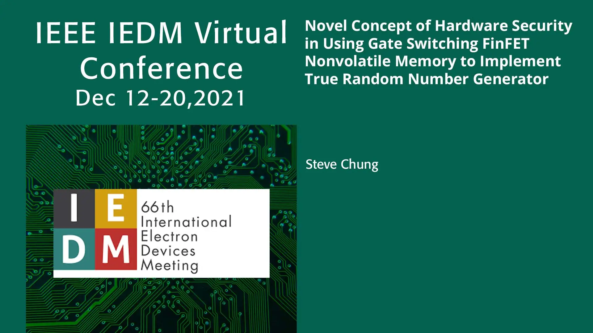 Novel Concept of Hardware Security in Using Gate Switching FinFET Nonvolatile Memory to Implement True Random Number Generator